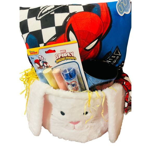 Spiderman Easter bundle soft throw 50 70 cloud pillow chalkkitemug and bubble